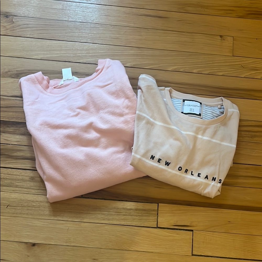 Pink and Cream Sweatshirt Set